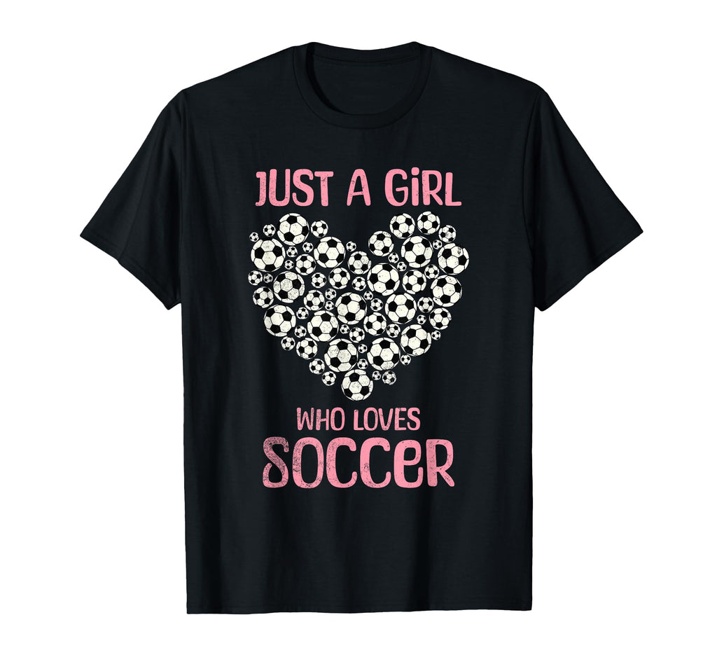 Just Who Loves Soccer Heart Womens T-Shirt - Aesthetic Graphic for Adults