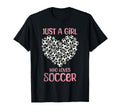 Just Who Loves Soccer Heart Womens T-Shirt - Aesthetic Graphic for Adults