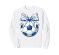 Soccer Floral Blue Toile Coquette Sweatshirt - Streetwear Style Men Women