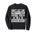 Soccer Teen Soccer Lover Player Sports Sweatshirt - Minimalist Print Unisex