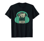 I Love K Pop And Soccer T-Shirt - Custom Art Print for Adults