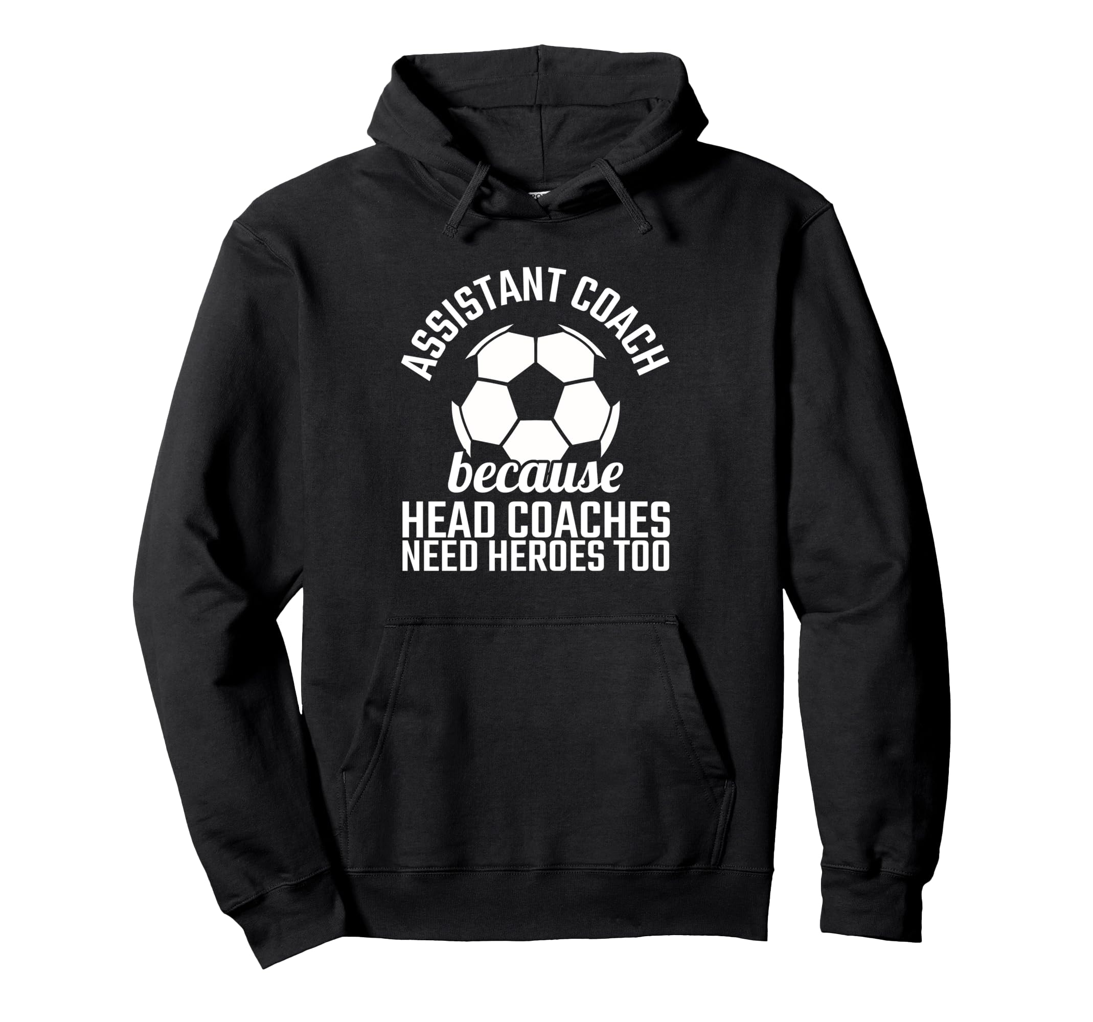 Assistant Coach Hero Funny Soccer Hoodie - Minimalist Print for Adults