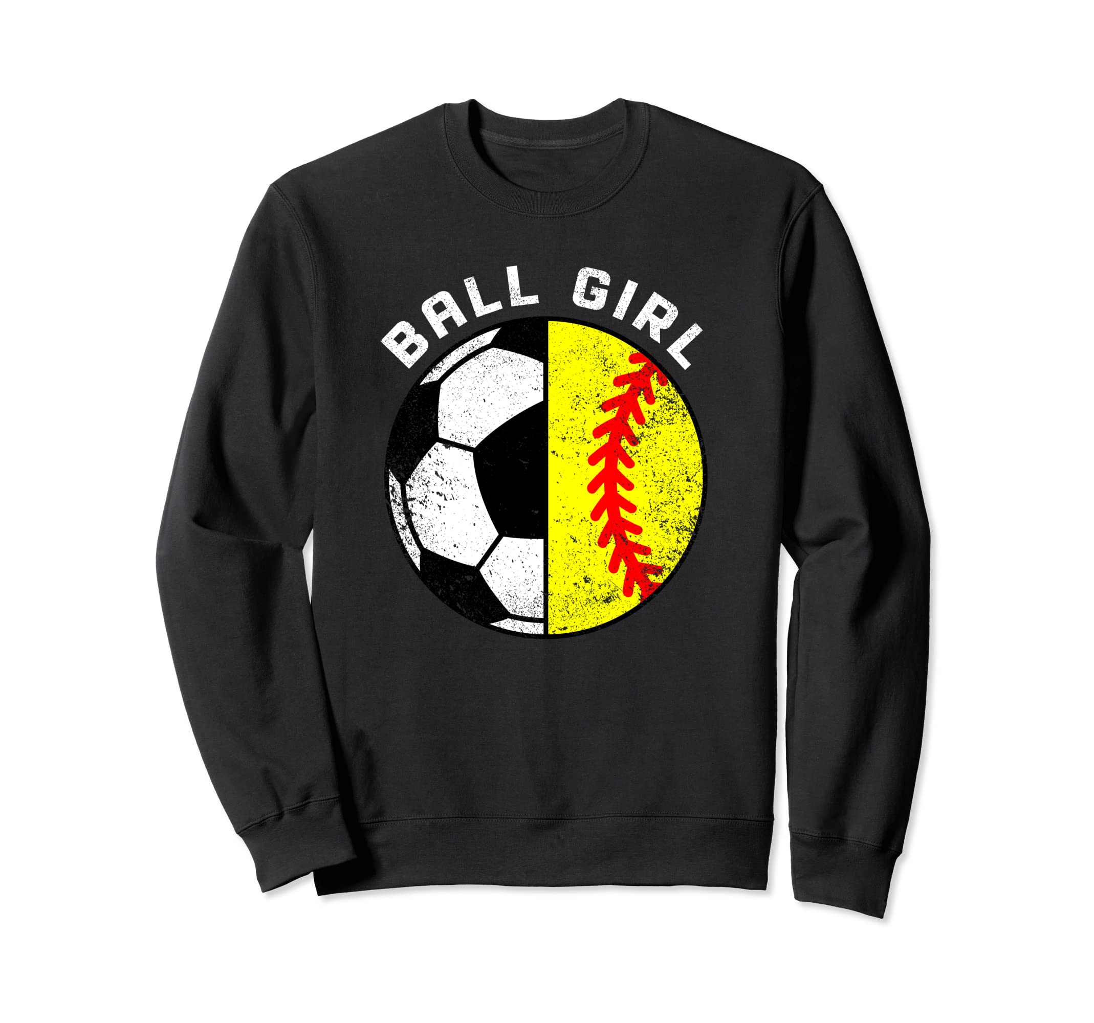 Ball Funny Soccer Softball Player Sweatshirt - Streetwear Style for Adults