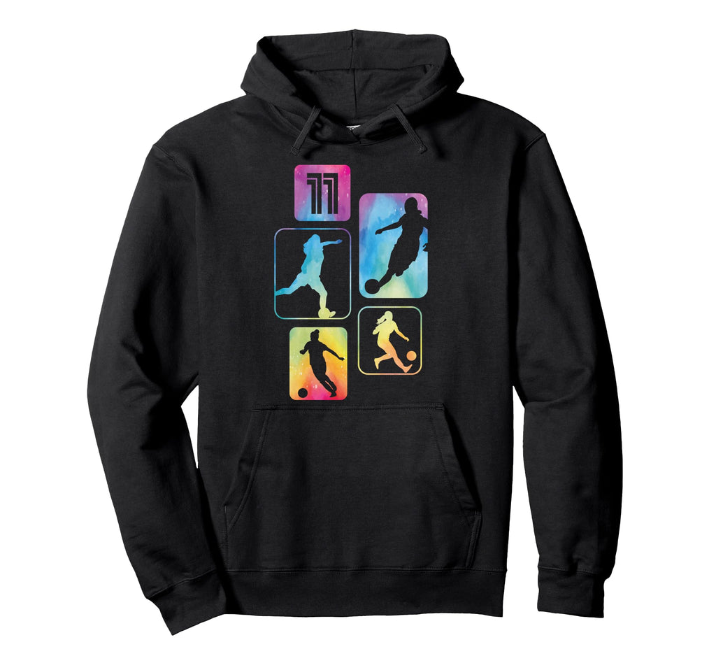 11Th Birthday Soccer Player Football Hoodie - Minimalist Print Men Women