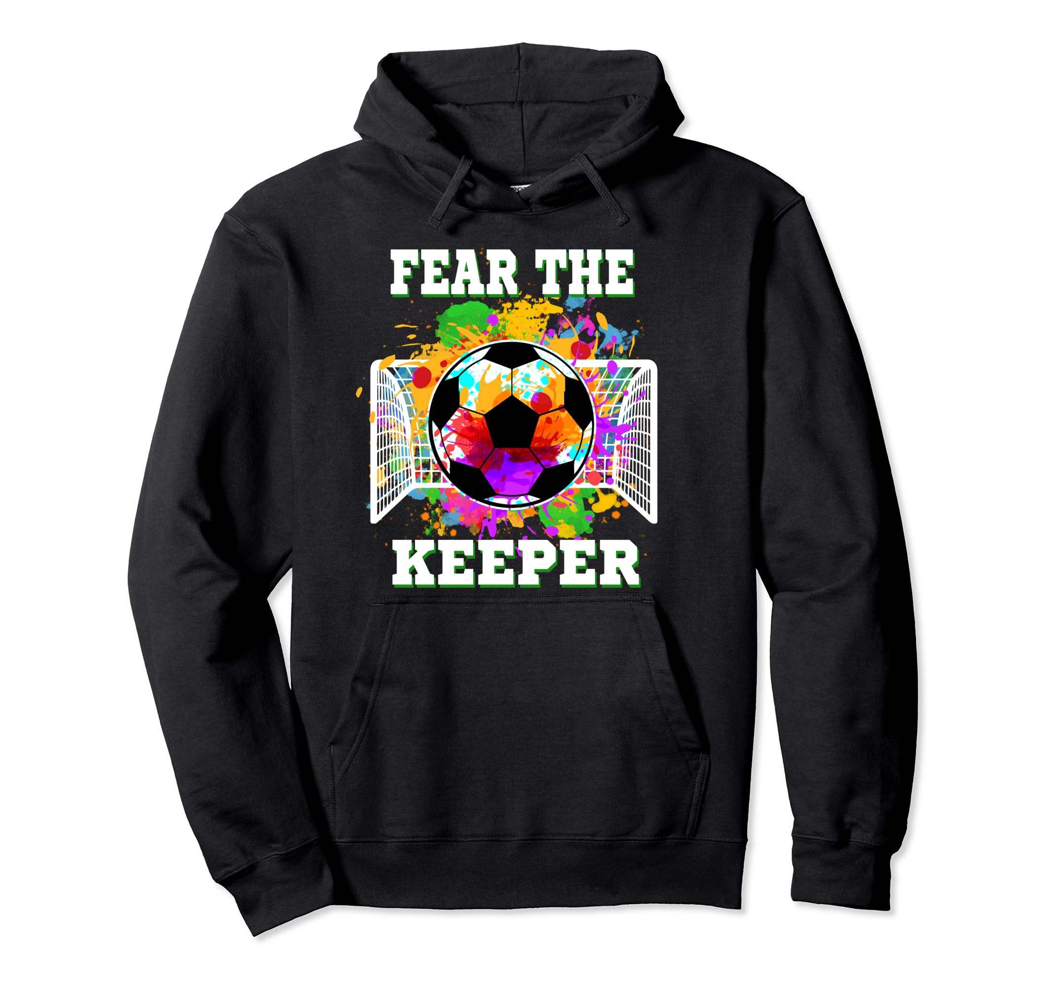 Fear Keeper Soccer Goalkeeper Goalie Hoodie - Minimalist Print for Adults