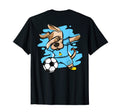 Dabbing Dog Saint Lucia Soccer Fans T-Shirt - Fun Novelty Design Men Women