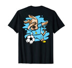 Dabbing Dog Saint Lucia Soccer Fans T-Shirt - Fun Novelty Design Men Women