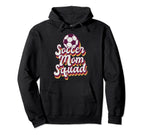 Soccer Mom Squad Mothers Day Football Player Hoodie - Trendy Graphic Unisex