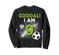 9Th Birthday Soccer Theme 9Year Old Sweatshirt - Trendy Graphic Men Women