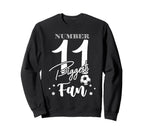 Number 11 Biggest Fan Soccer Player Sweatshirt - Graphic Print Men Women