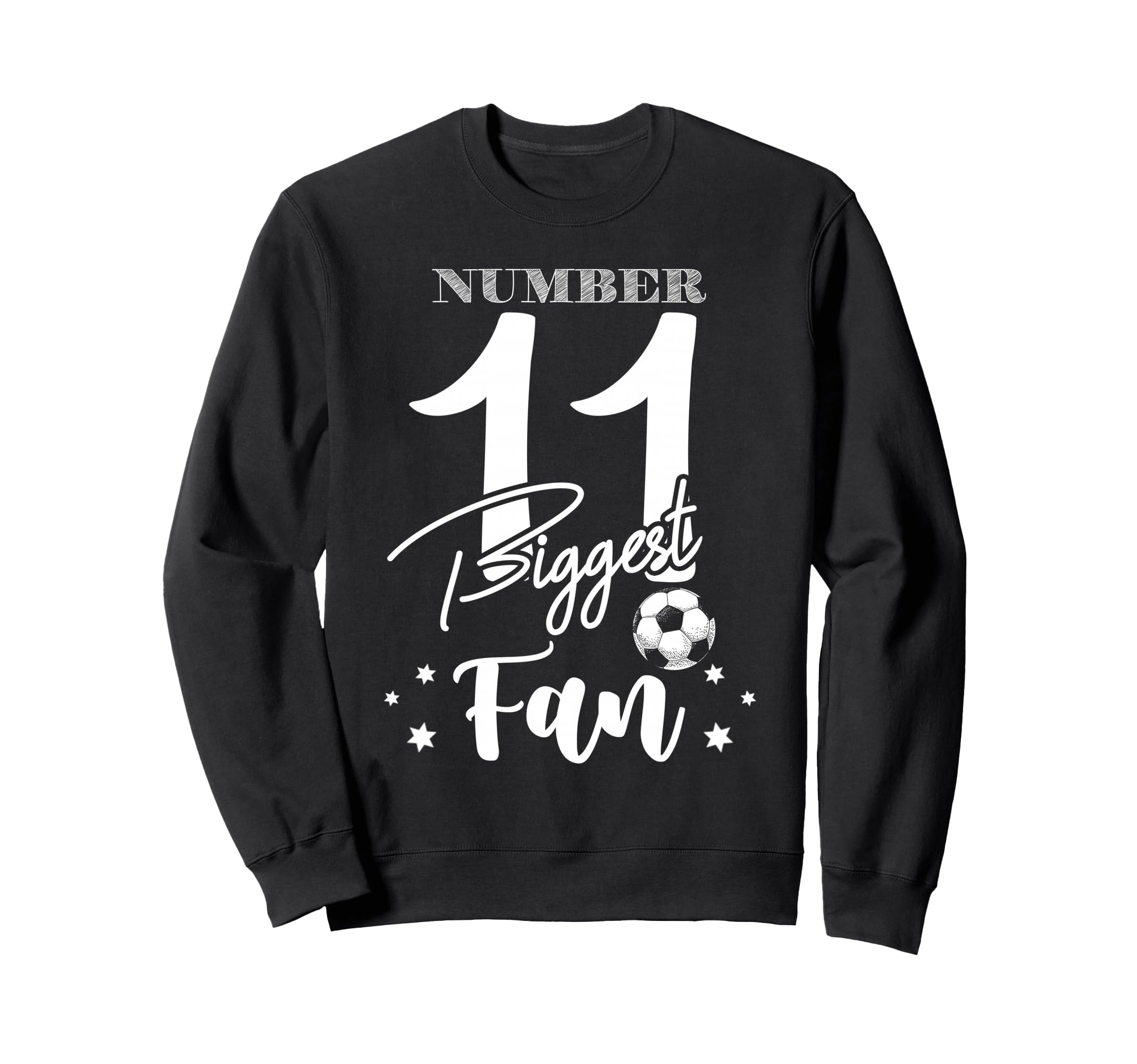 Number 11 Biggest Fan Soccer Player Sweatshirt - Graphic Print Men Women