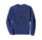 Eat Sleep Soccer Repeat Soccer Sports Sweatshirt - Minimalist Print Unisex