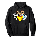 Softball Volleyball Soccer Heart Funny Hoodie - Novelty Apparel Unisex