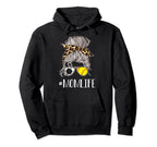 Soccer And Softball Mom Life Momlife Leopard Hoodie - Graphic Print Unisex