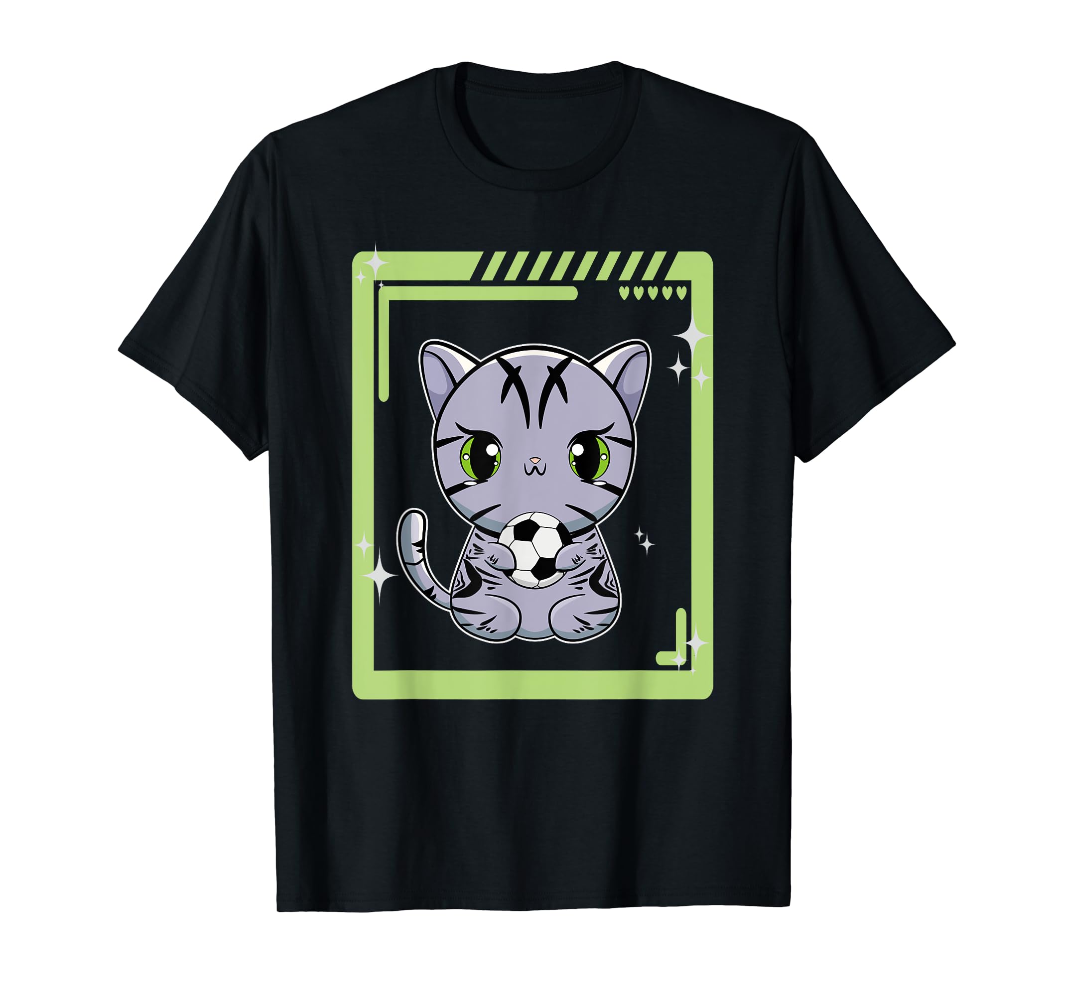 Anime American Shorthair Cat Soccer T-Shirt - Custom Art Print for Adults