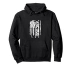 American Flag Soccer Rustic Distressed Hoodie - Novelty Apparel Unisex