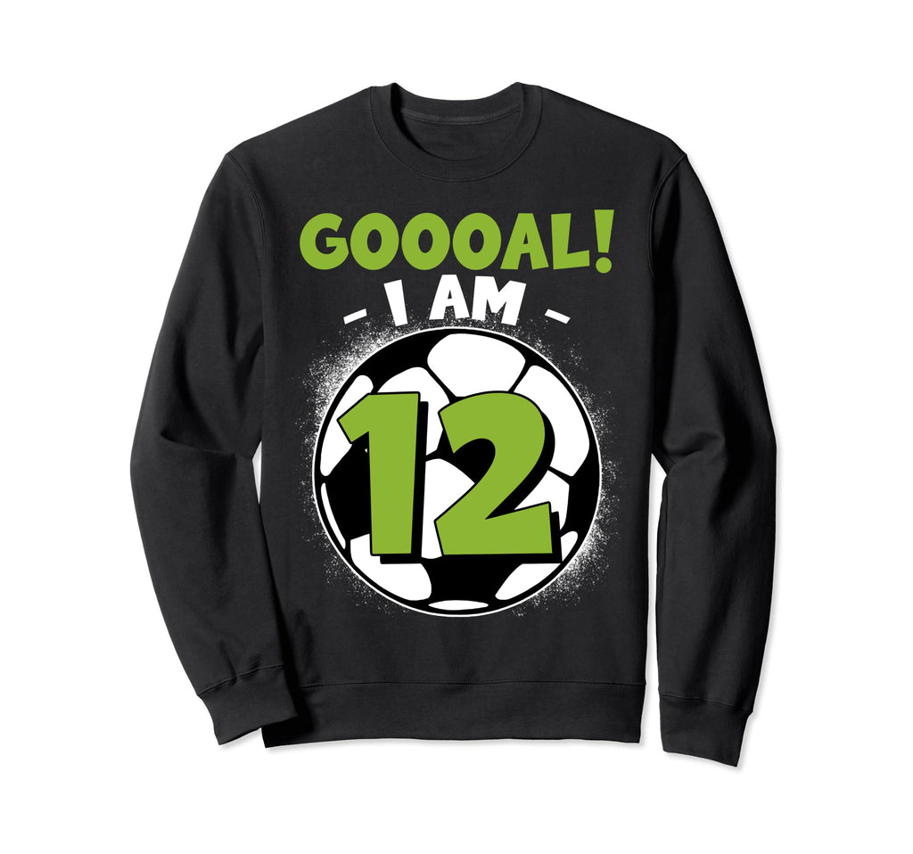 12 Year Old Birthday Soccer Sweatshirt - Aesthetic Graphic for Adults