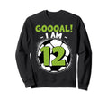 12 Year Old Birthday Soccer Sweatshirt - Aesthetic Graphic for Adults