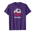 2018 Distressed Poland Football And T-Shirt - Novelty Apparel Unisex