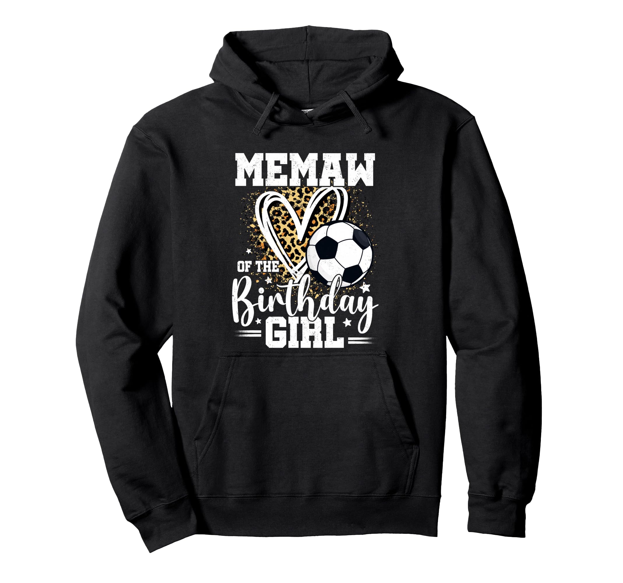 Memaw Birthday Soccer Ball Hoodie - Casual Everyday Wear for Adults