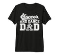 Mens Soccer And Dancing Dad Dancer And T-Shirt - Minimalist Print Unisex