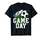 Game Day Soccer Ball Hearts Soccer Mom T-Shirt - Unique Graphic Unisex