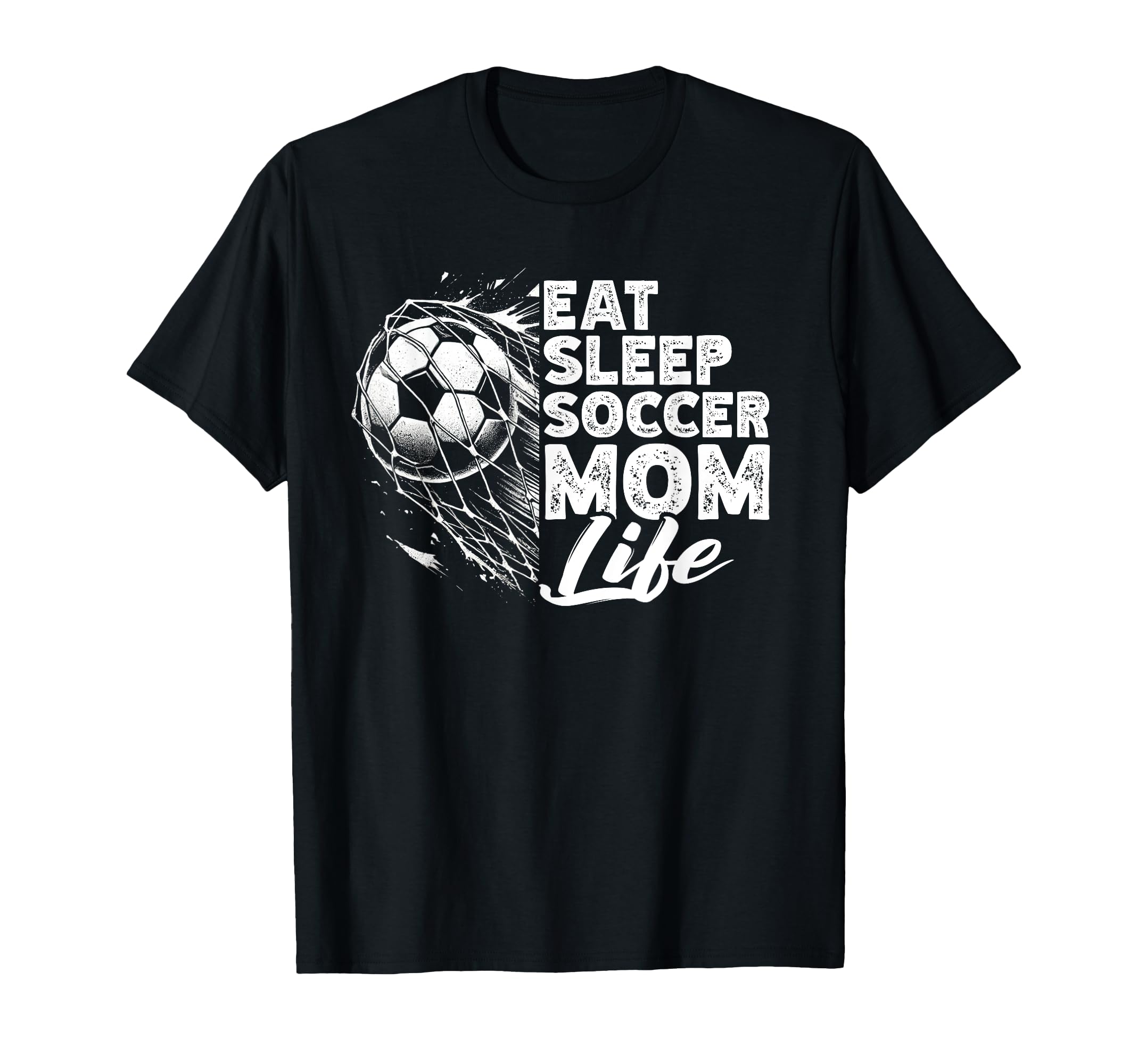 Eat Sleep Soccer Mom Life Soccer T-Shirt - Custom Art Print for Adults
