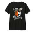 Raising Ballers Soccer Basketball Mom T-Shirt - Graphic Print Unisex