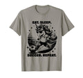 Eat Sleep Soccer Repeat Funny Soccer T-Shirt - Aesthetic Graphic Unisex