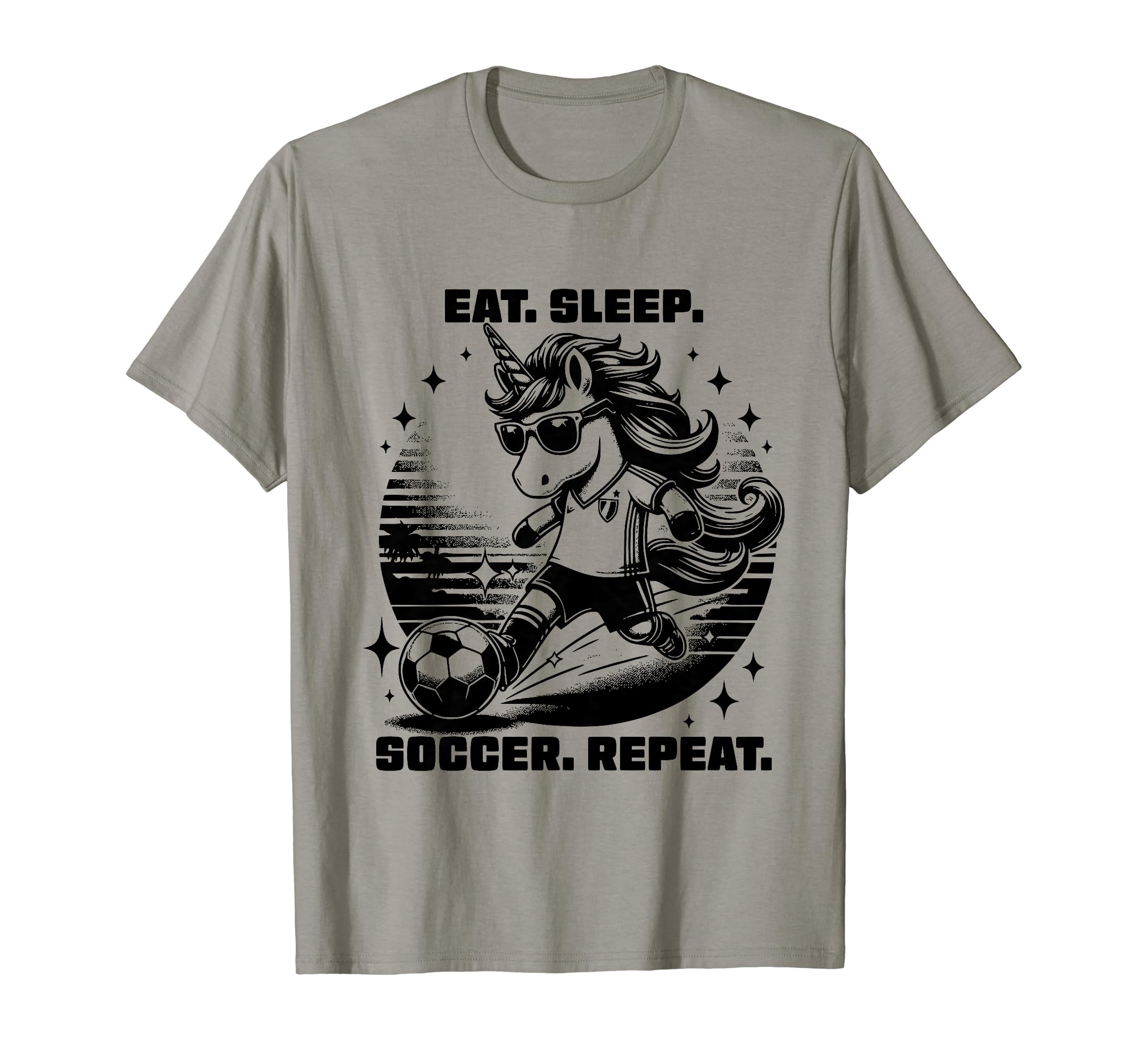 Eat Sleep Soccer Repeat Funny Soccer T-Shirt - Aesthetic Graphic Unisex