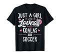 Just Who Loves Koalas And Soccer Gift T-Shirt - Aesthetic Graphic Men Women