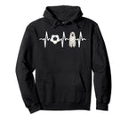 Soccer Great Pyrenee Heartbeat Dog Lover Hoodie - Aesthetic Graphic Unisex