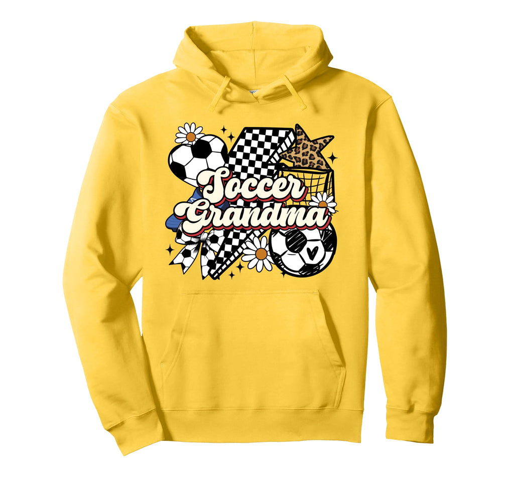 Soccer Grandma Funny Leopard Soccer Hoodie - Graphic Print for Adults