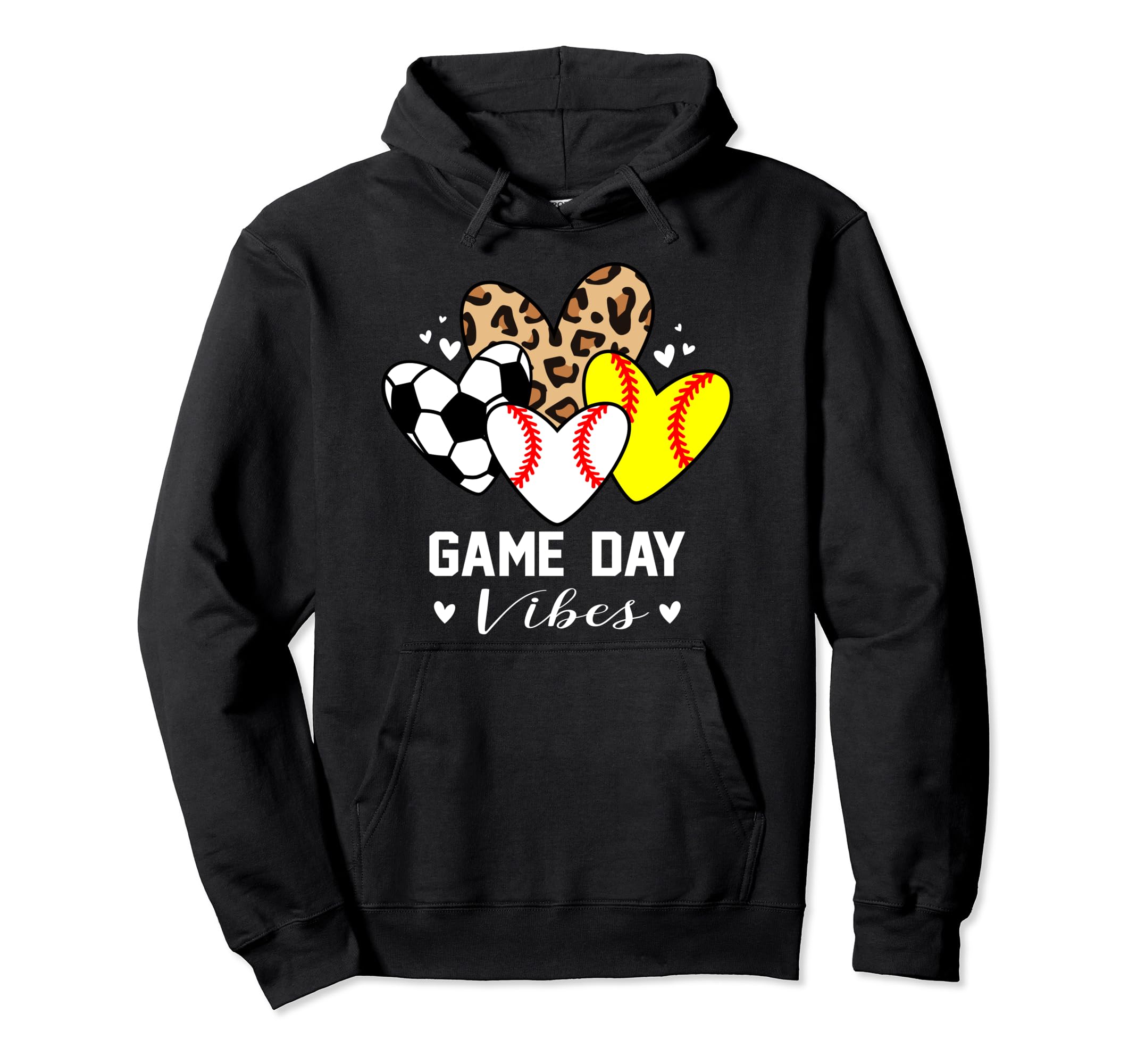 Game Day Vibes Funny Baseball Softball Hoodie - Minimalist Print Men Women