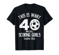 Funny Soccer 40Th Birthday 40 Years Old T-Shirt - Unique Graphic Unisex
