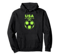 American Flag Soccer Womens Soccer Hoodie - Fun Novelty Design for Adults