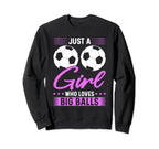 Just Who Loves Big Balls Soccer Sweatshirt - Graphic Print Unisex