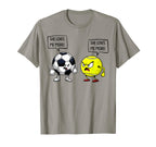 She Loves Me More Soccer Tennis T-Shirt - Custom Art Print for Adults