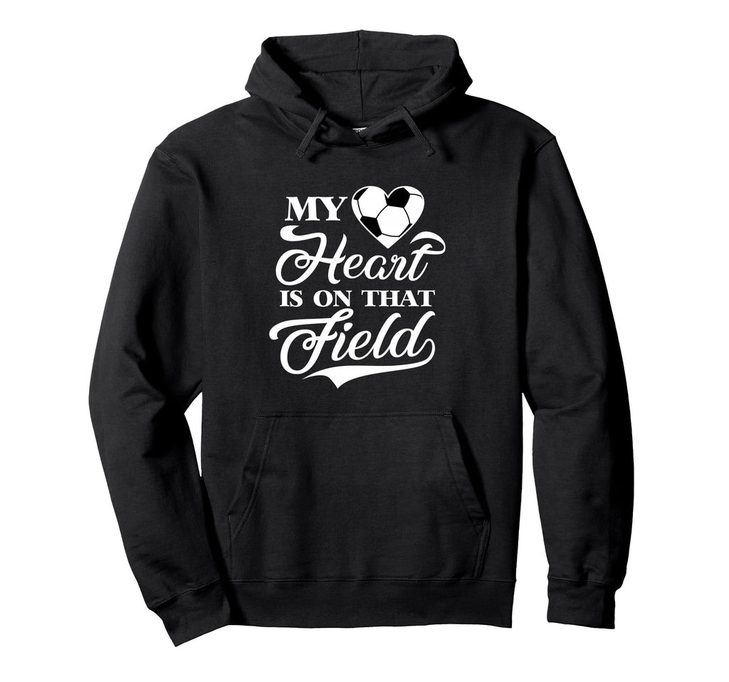 My Heart Is That Field Soccer Cheer Mom Hoodie - Unique Graphic Men Women