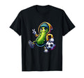 Urban Pickle Soccer Player Cartoon T-Shirt - Fun Novelty Design for Adults