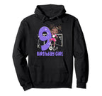 9Th Birthday Black Soccer Ball Net Hoodie - Unique Graphic for Adults