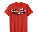 Volleyball Mom Dad Mama Family Checkered T-Shirt - Graphic Print Unisex
