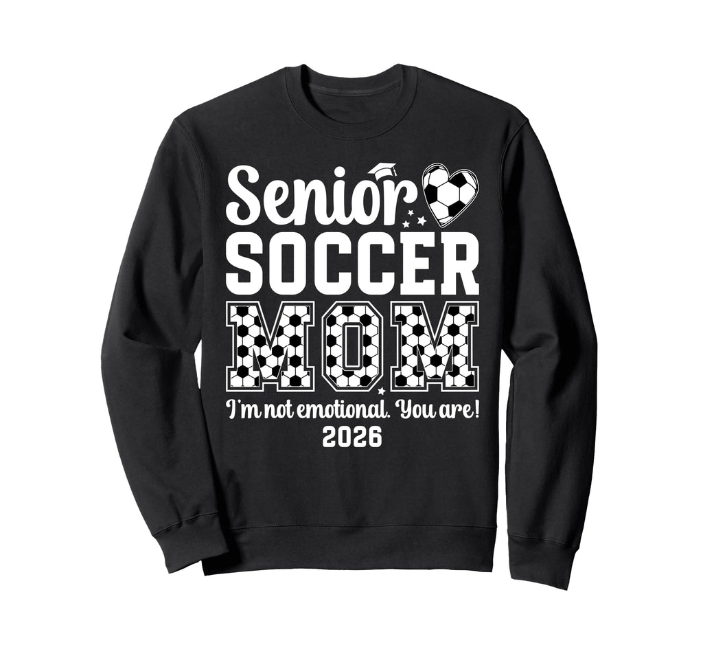 Funny Soccer Senior Mom 2026 Sweatshirt - Aesthetic Graphic for Adults