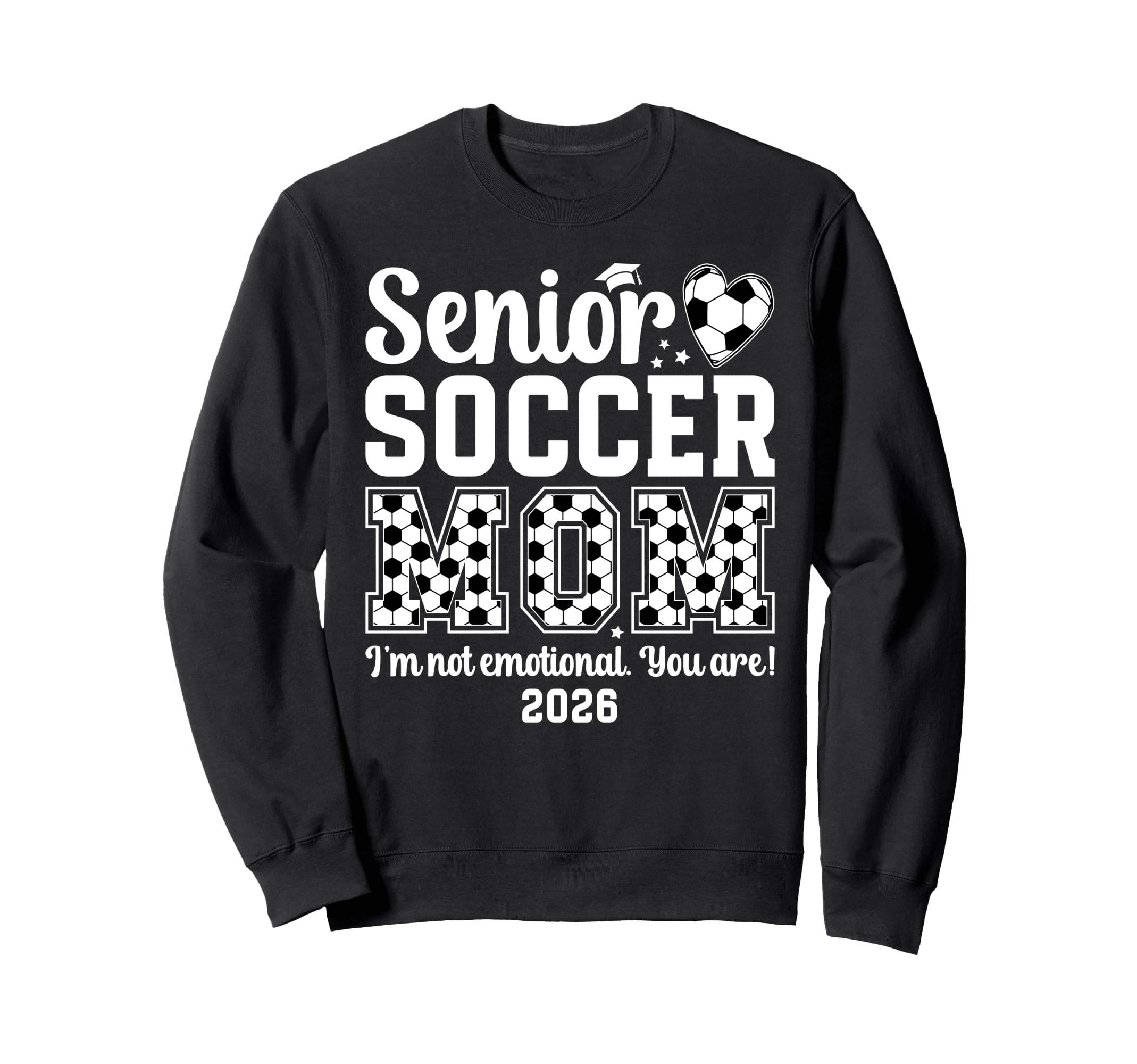 Funny Soccer Senior Mom 2026 Sweatshirt - Aesthetic Graphic for Adults