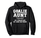 Hockey Goalie Aunt Definition Hockey Hoodie - Minimalist Print Men Women