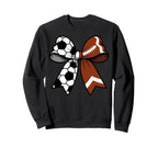 Soccer Football Coquette Bow Funny Sweatshirt - Novelty Apparel Unisex