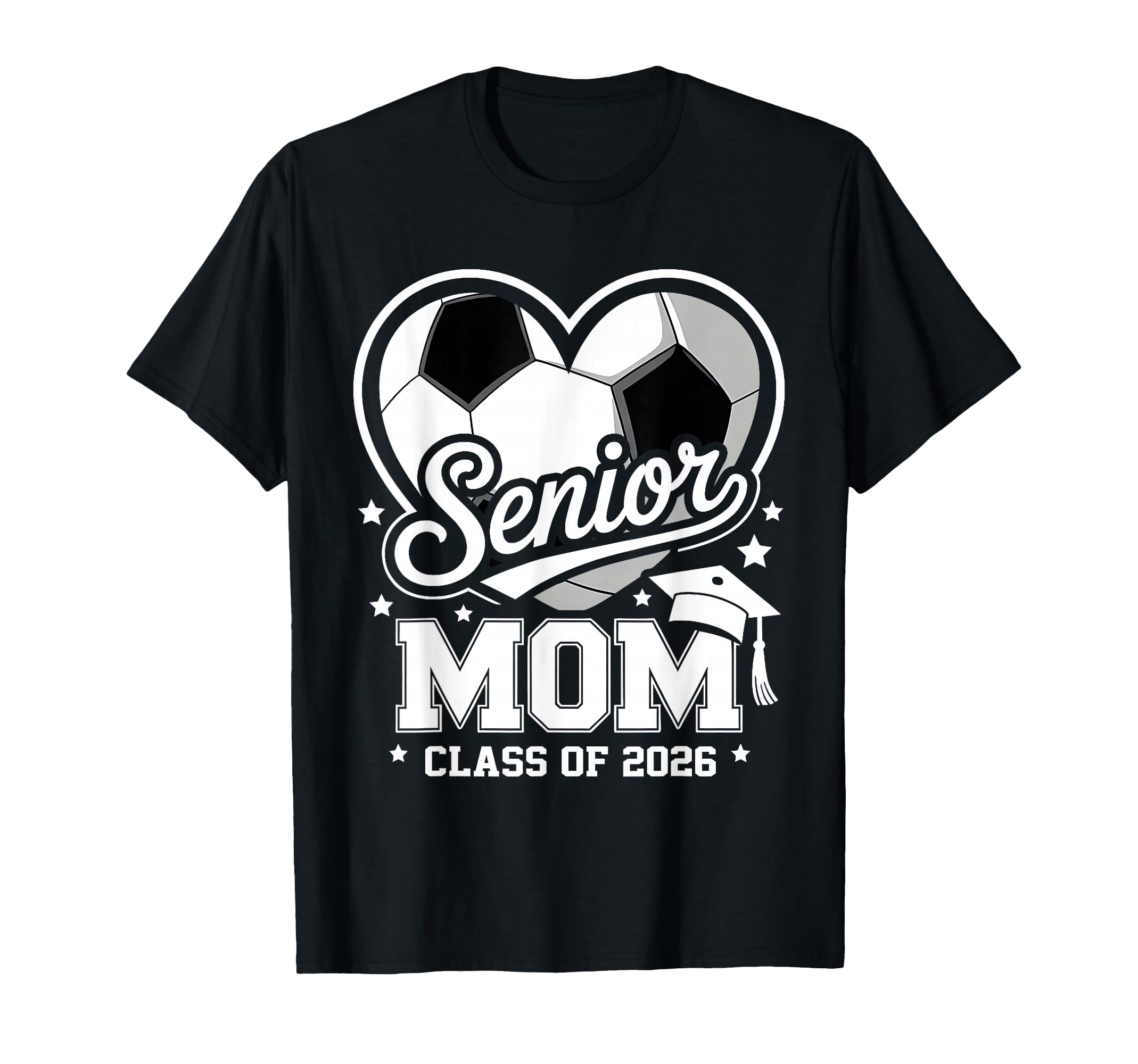 Proud Senior Mom Class 2026 Soccer T-Shirt - Novelty Apparel Men Women