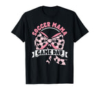 Soccer Mama Coquette Bow Game Day T-Shirt - Fun Novelty Design Men Women