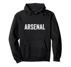 Arsenal Inspired Distressed Text Hoodie - Casual Everyday Wear for Adults