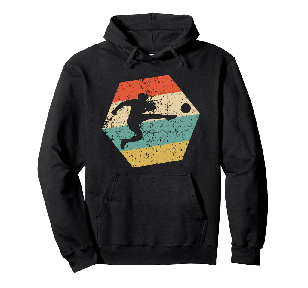 Soccer Distressed Hexagon Soccer Player Hoodie - Trendy Graphic Unisex